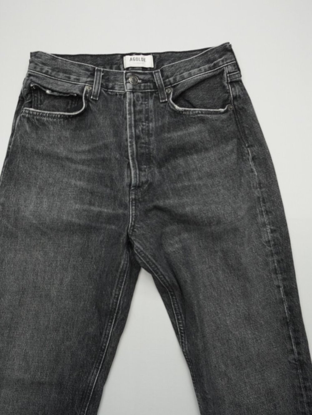 Agolde Fran High Rise Wide Leg Cuffed Jeans in Ditch Size 25 - Picture 6 of 13